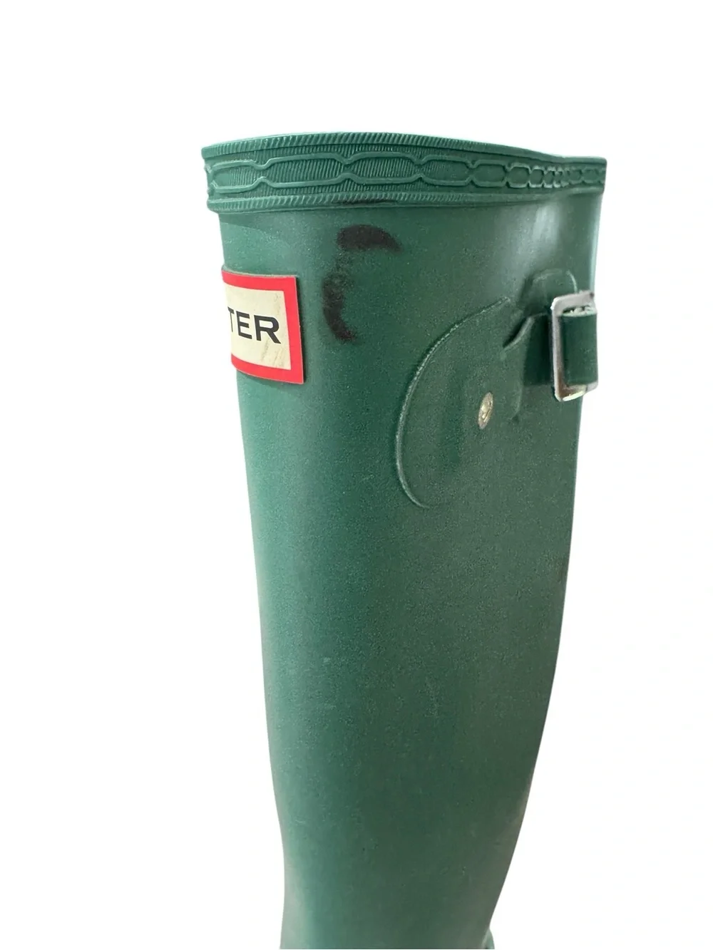 Hunter Original Tall Matte Green Wellington Rubber Rain Boots Size 8 - Picture 12 of 12